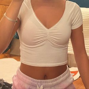 pacsun white baby tee